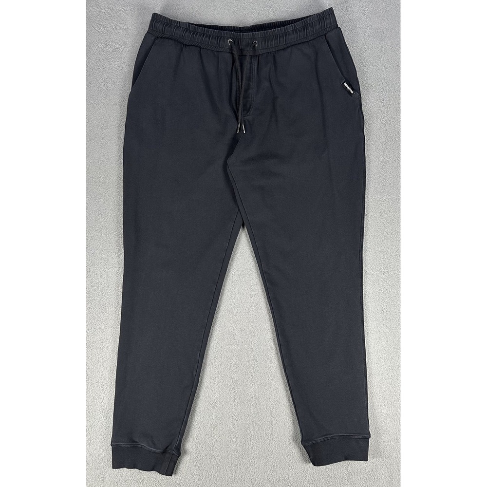 Bear Bottom Joggers Pants XL Black Tapered Semi‎ Faded Lounge Outdoor Minimalist